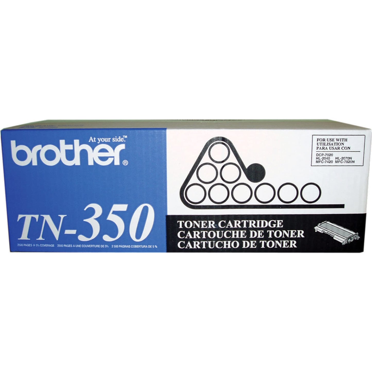 Brother Genuine Black Toner Cartridge, TN350, Replacement Black Toner, Page Yield Up To 2,500 Pages