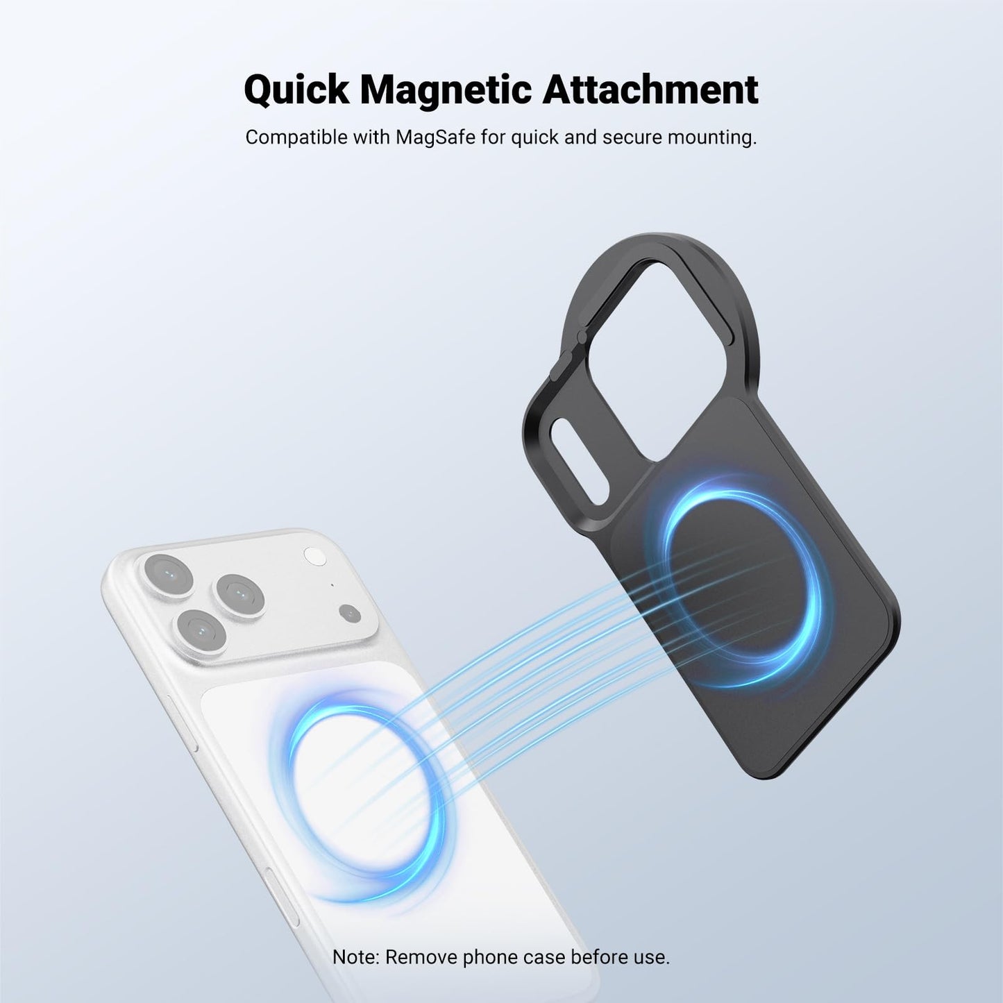 NEEWER 6.9" Magnetic Phone Lens Filter Mount Adapter Backplate Accessories with 67mm Variable Neutral Density Filter (ND 2-32) Compatible with MagSafe