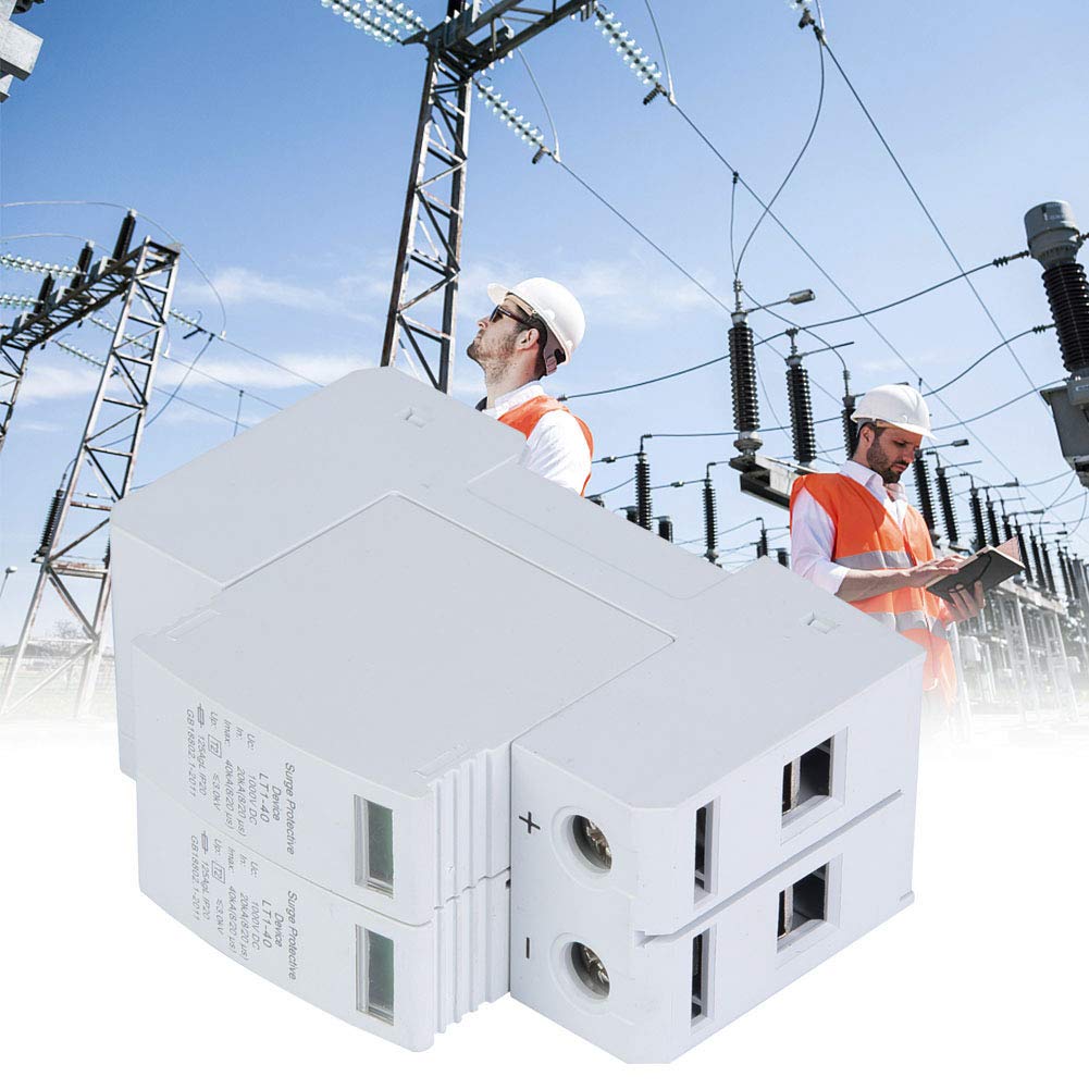 Voltage Arrester Device, 2P Protective Device DC Photovoltaic Protector Low-Voltage Arrester 3.0KV (2P40KA)