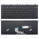 Rinbers Replacement US Keyboard with Frame No Backlight for Dell Chromebook 11 3189 Touch 3181 2in1 Touch (Lock Button) - HNXPM 0HNXPM