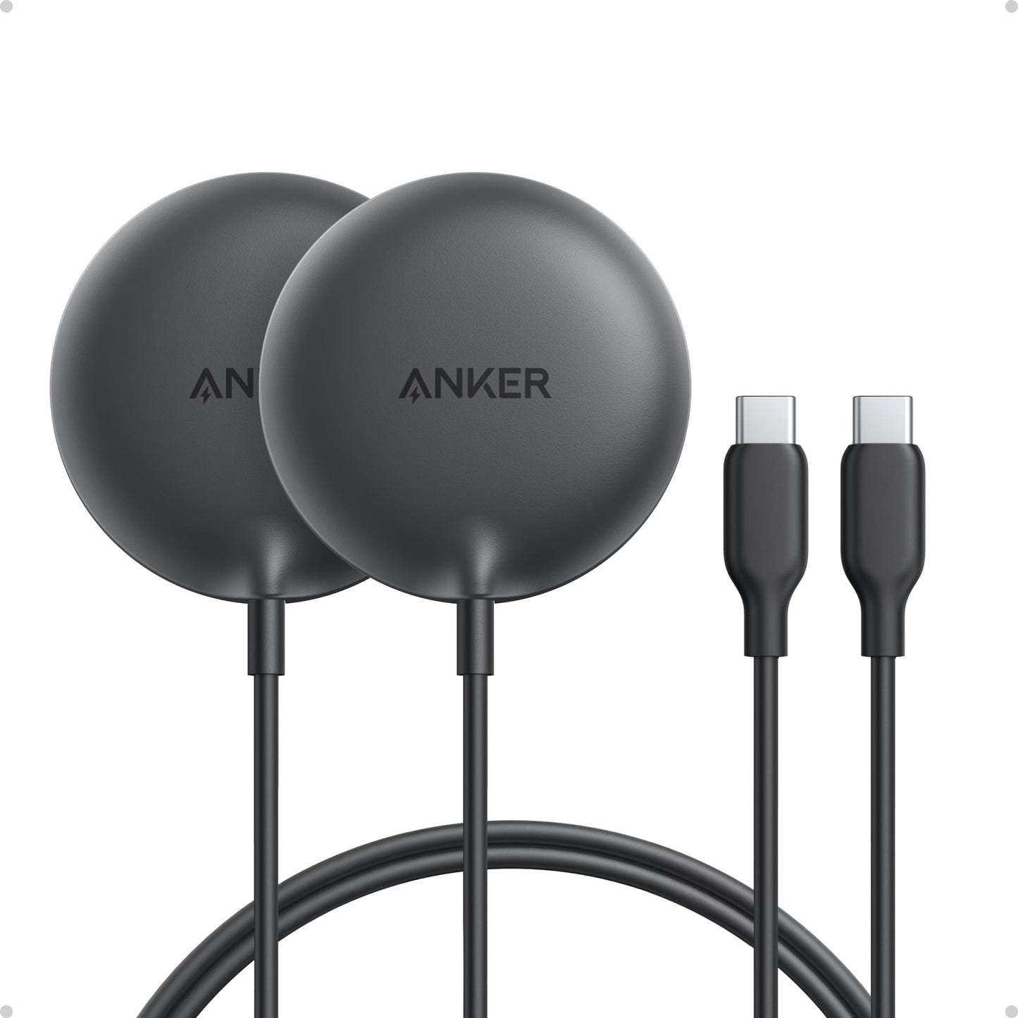Anker Zolo Magnetic Wireless Charger, Qi2 Certified 15W MagSafe-Compatible Wireless Charging Pad, for iPhone 17/16/15 Series, AirPods, and More (Not