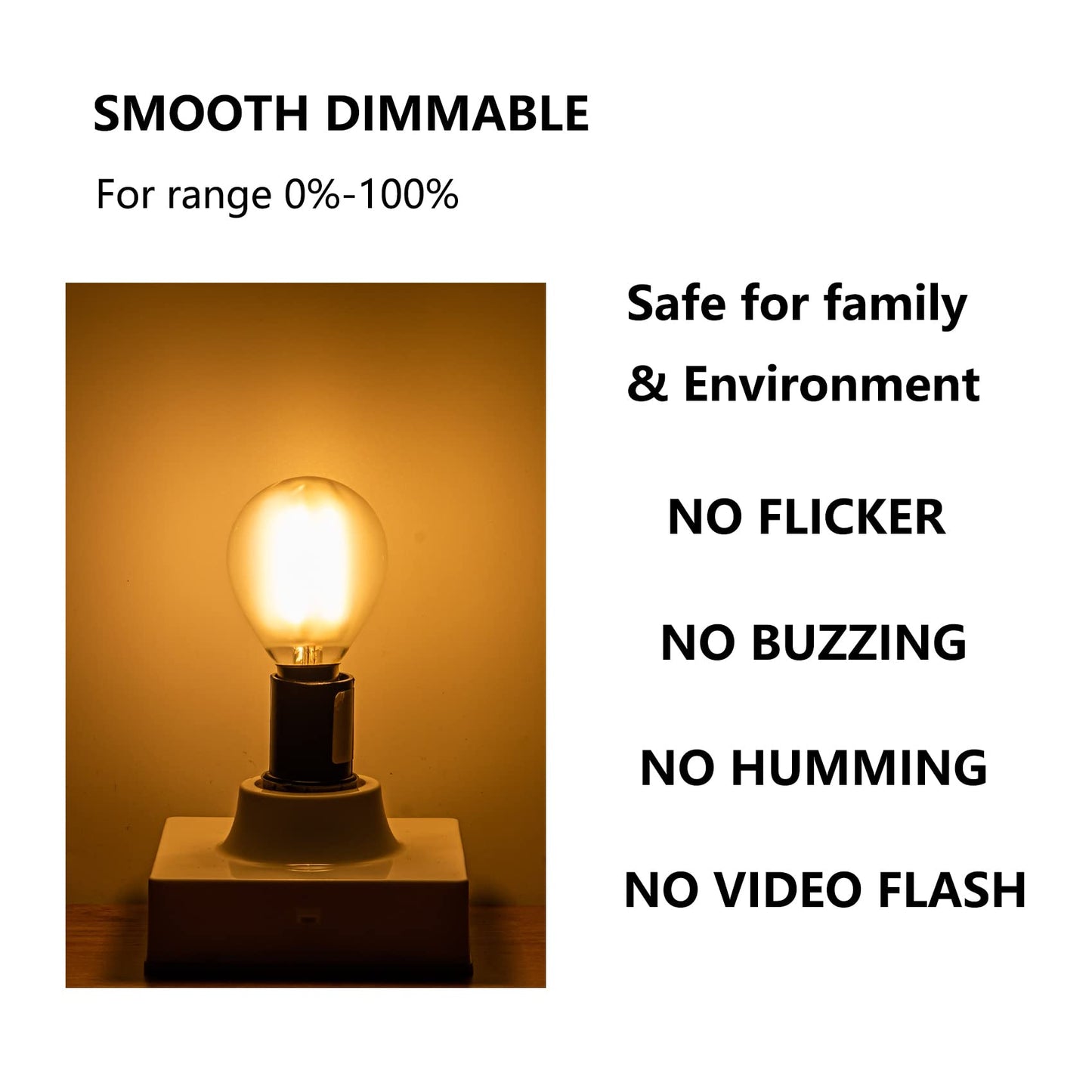 Sunaiony E12 LED Bulb 60W Equivalent Dimmable Candelabra Light Bulbs 3000K