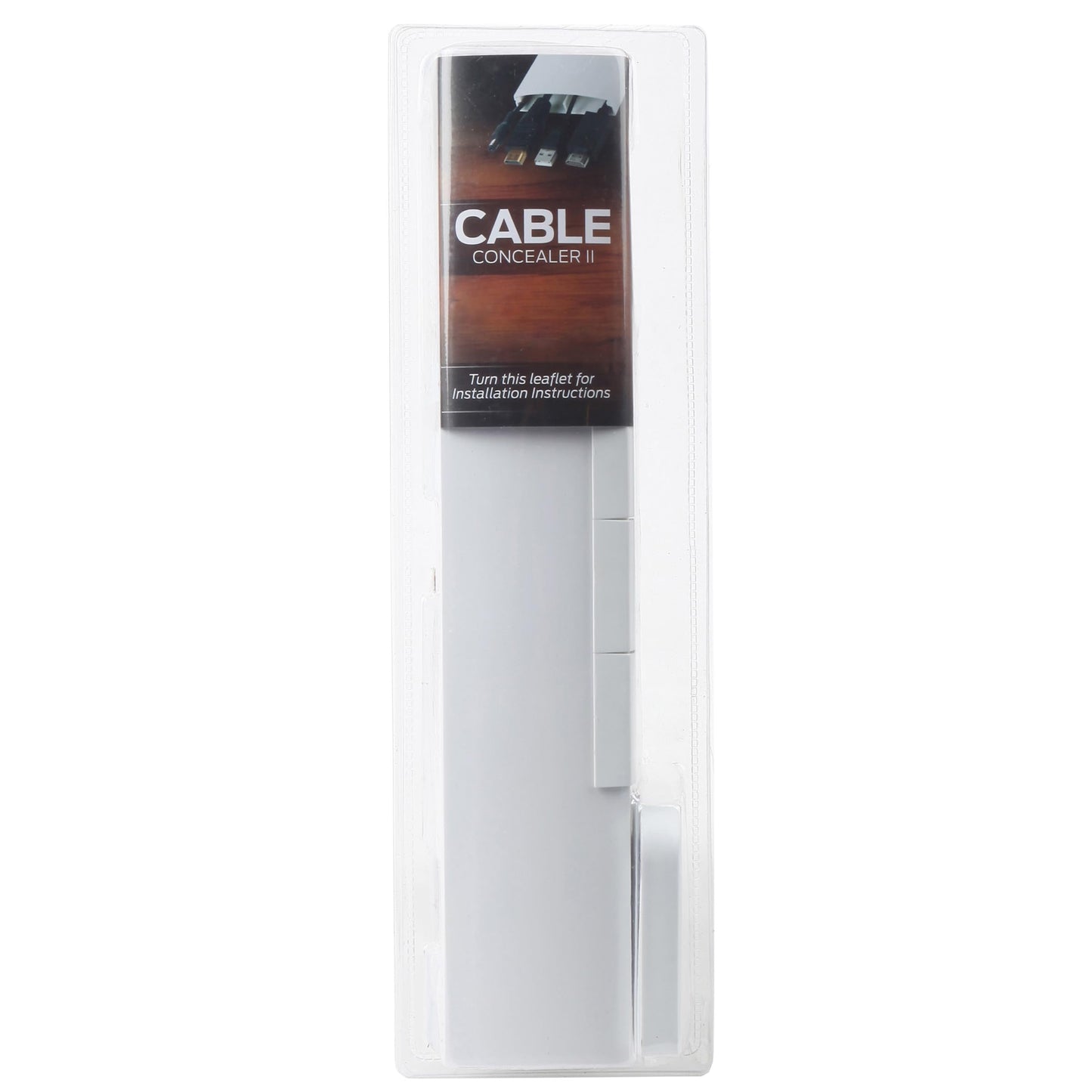 Set of Five 16-Inch Cord Covers - 80-Inch Total On-Wall Cable Management Kit for Wall-Mounted TV or Computer Cables by Simple Cord (White)