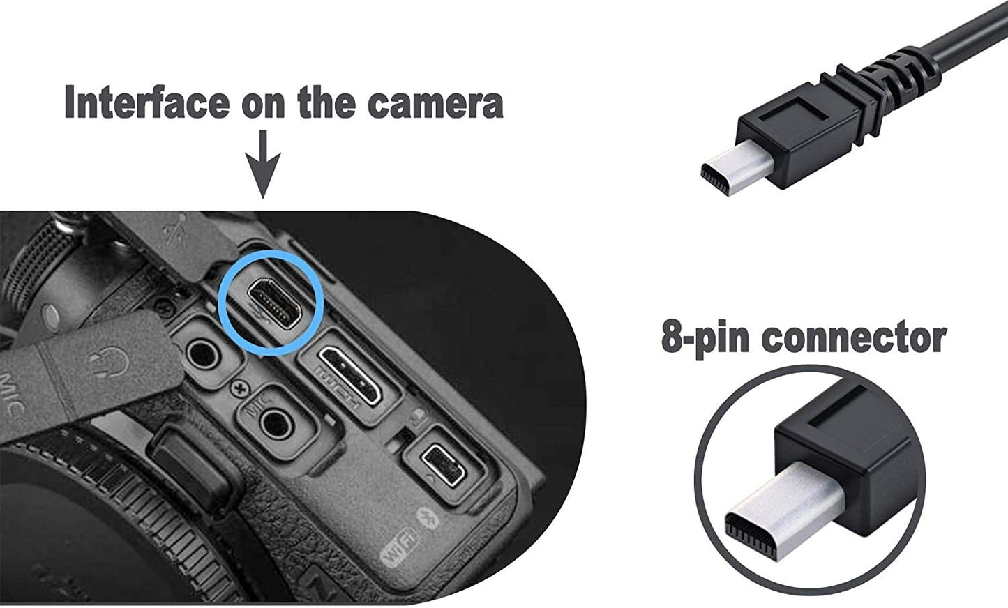 Saipomor UC-E6 Replacement USB Cable for Panasonic Lumix DMC-FS3 DMC-FH4 DMC-FH7 DMC-FS12 DMC-FT5 DMC-FP8 DMC-FX01 Digital Cameras (3.3FT)