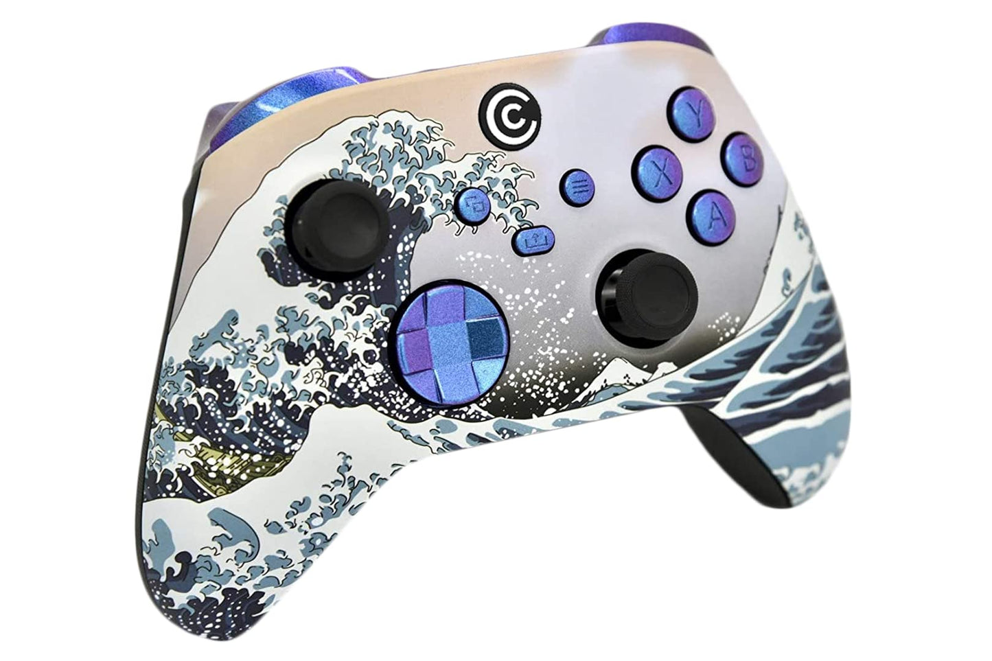 Custom Controllerzz Designer Series Custom Wireless Controller for Xbox Series X/S, Xbox One, & PC - Multiple Designs Available (Waves & Chameleon