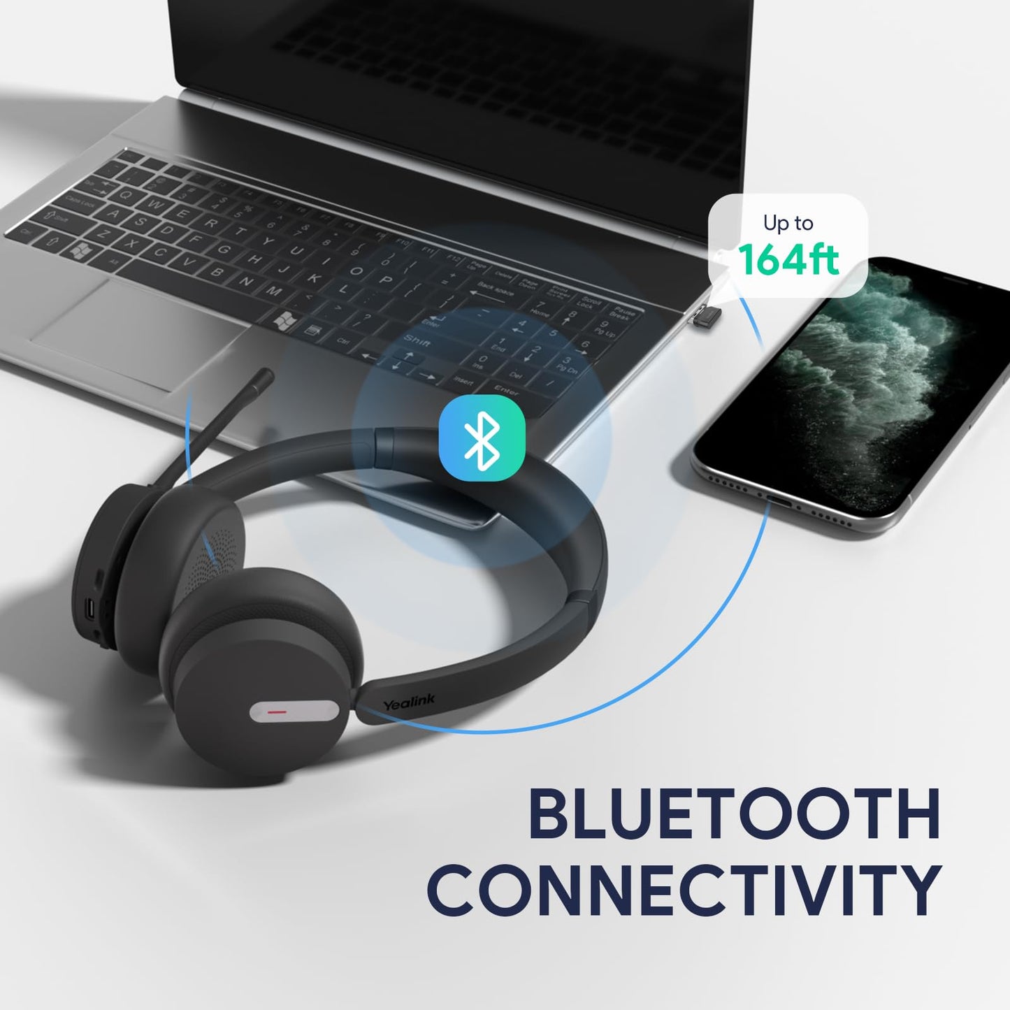 Yealink Charging Stand for BH70/WH64 Hybrid Wireless Bluetooth Headset with Mic for Work, up to 35h Talk Time, 90mins Full Charging, No Power Adapter…