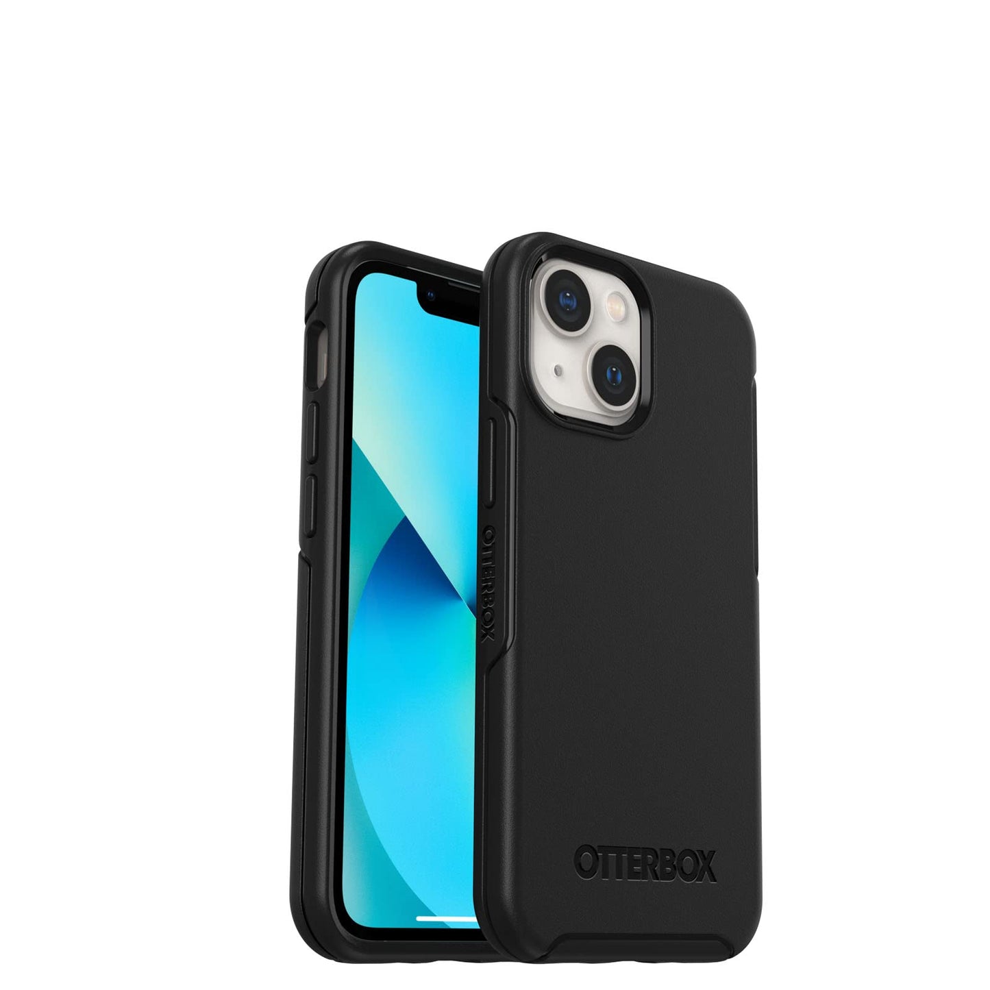 OtterBox iPhone 13 mini & iPhone 12 mini Symmetry Series Case - Black, Ultra-Sleek, Wireless Charging Compatible, Raised Edges Protect Camera & Screen