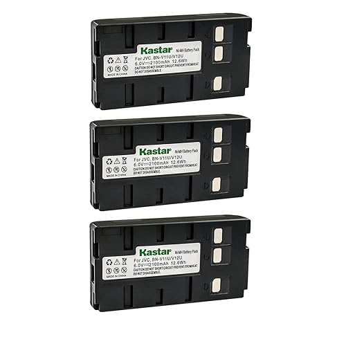 Kastar 3-Pack Battery Replacement for JVC GR-AX300U GR-AX310 GR-AX310U GR-AX33 GR-AX33U GR-AX34U GR-AX35 GR-AX35U GR-AX350U GR-AX37 GR-AX37U GR-AX400