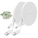 JJMASEE 2Pack 10FT Power Extension Cable for Wyze Cam V3/V4/OG/V3 Pro, Blink Mini/Mini Pan,Kasa,Arlo Essential,Eufy,SimpliSafe (Not for Wyze Pan v3)
