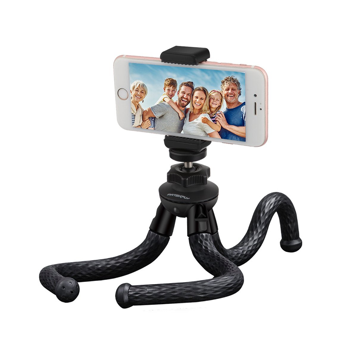 Camera Tripod,Patekfly 12 Inch Flexible Camera Tripod for Canon/Nikon/Sony DSLR Cam/Action Cam, Tripod Stand with Cell Phone Holder Clip for Cell