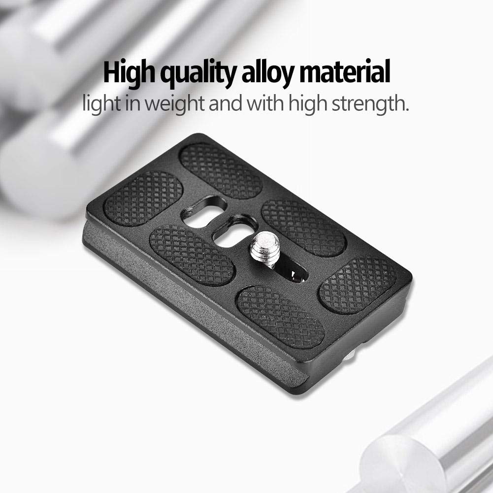 Quick Release Plate, PU60 Universal Tripod Arca Plate with 1/4inch Screw Mount 50mm Quick Release Clamp Mount Adapter Arca Swiss Standard for Monopod