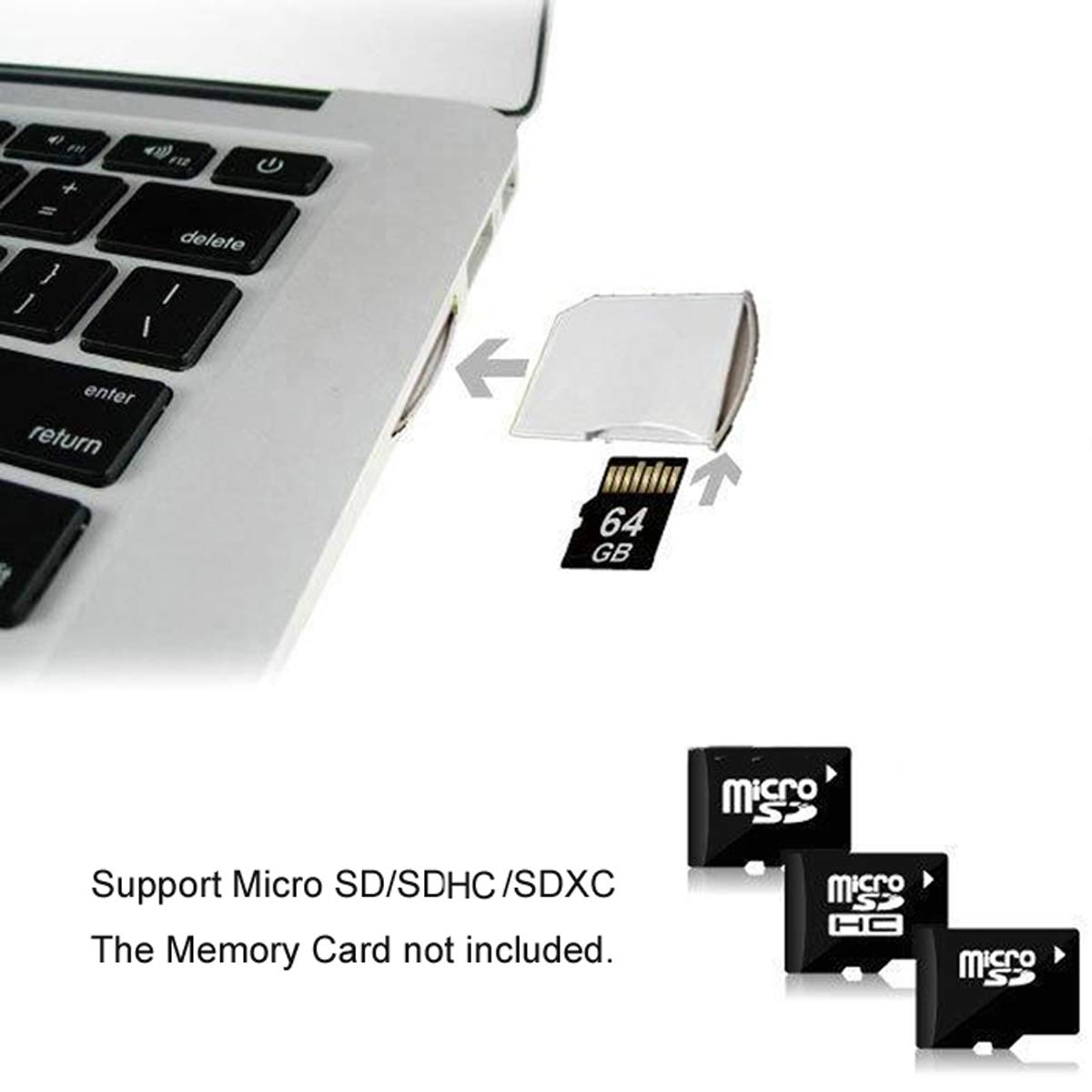 chenyang CY Micro SD TF to SD Card Kit Mini Adaptor for Extra Storage MacBook Air/Pro/Retina