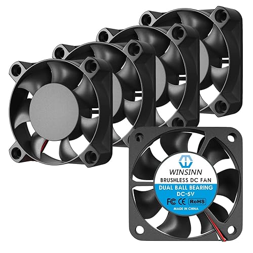 WINSINN 40mm 5V Fan - Dual Ball Bearing 5000 RPM 4010 Cooling Fan Replacement for DVR/Small Appliances/Electronics, 30cm Cable with XH2.54-2PIN