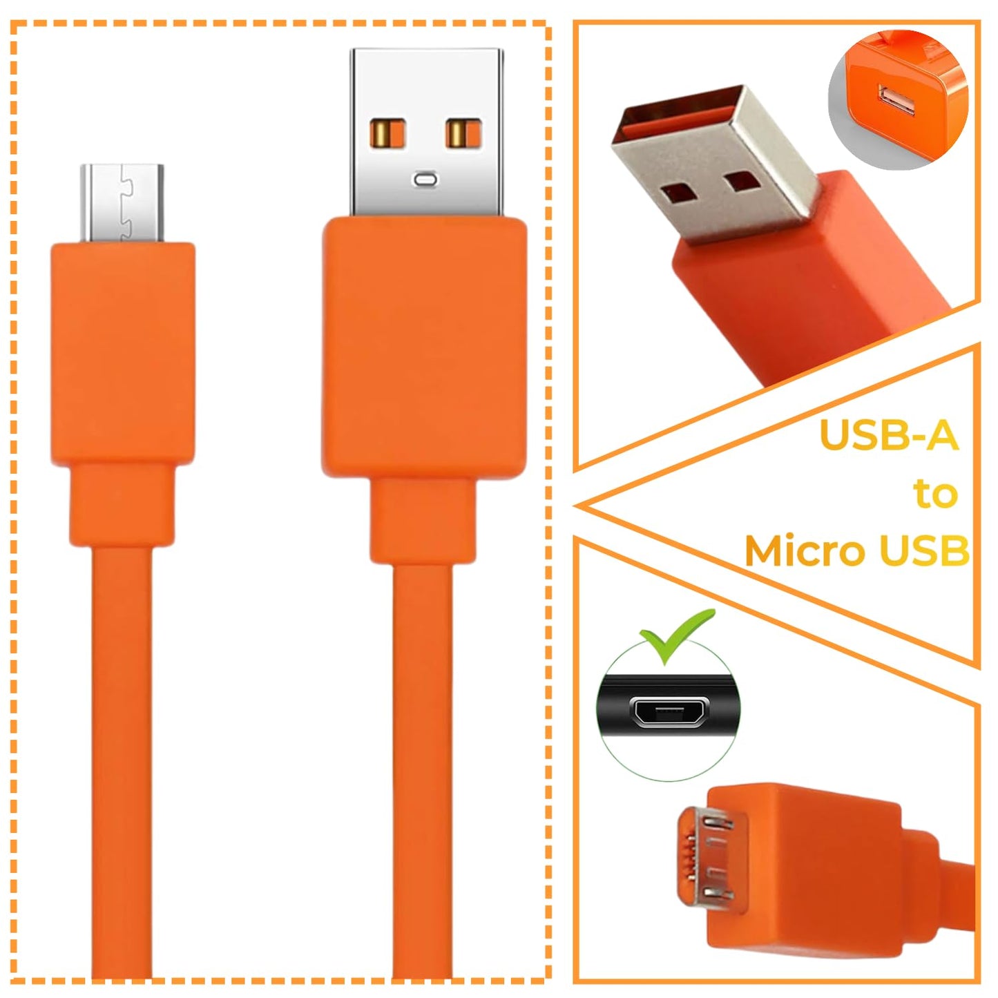 Charger Charging Cable Compatible with Ring Enabled Video Doorbell (Released in 2020) 2/3/3 Plus/ 4, Doorbell Pro, Peephole Cam, Ring keypad, Camera