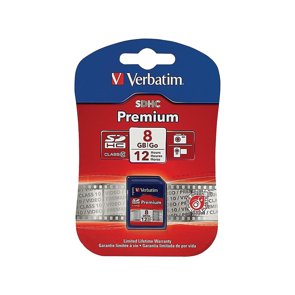 Verbatim 96318 Premium SDHC Memory Card, Class 10, 8GB