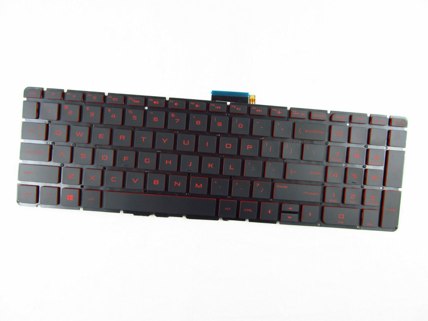 New US English Red Backlit Keyboard (Without Frame) Replacement for HP Omen 17-w163dx 17-w223dx 17-w252nr 17-w253dx 17-w273nr 17-w010ca 17-w018ca