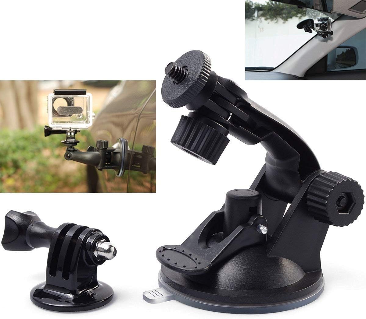 Suction Cup Mount Compatible with Gopro Hero 13 12 11 10 9 8/AKASO EK7000/Brave 4/Brave 7/V50X/Insta360 x5 x4/ODDV/DJI Osmo Action 5