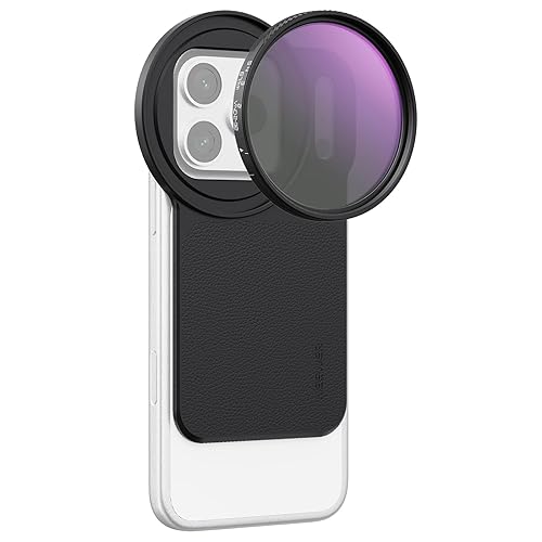NEEWER 6.9" Magnetic Phone Lens Filter Mount Adapter Backplate Accessories with 67mm Variable Neutral Density Filter (ND 2-32) Compatible with MagSafe