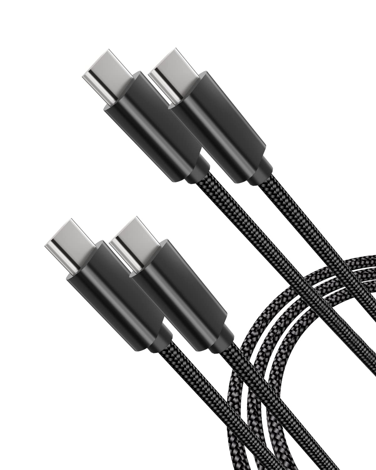 Ziment 65W USB C to USB C Cable, Nylon Type C Charge Cable, Fast Charging Type C Cable for iPhone, iPad mini, MacBook, Samsung Galaxy, Switch and More