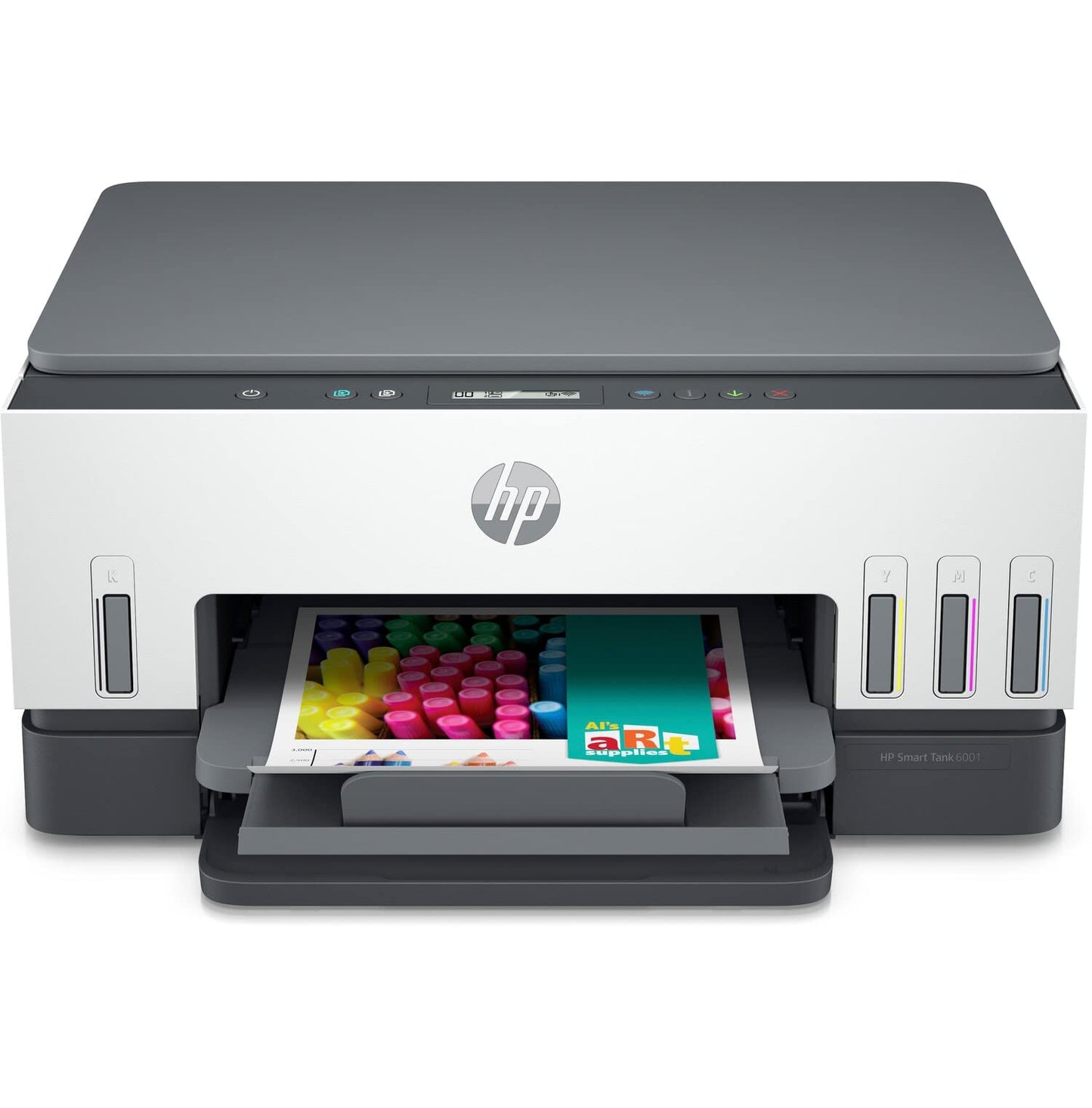 HP Smart -Tank 6001 Wireless All-in-One Inkjet Printer, Cartridge-Free Ink Bluetooth WiFi USB Mobile Computer Printer, Scanner, Copier, Fax