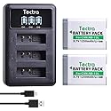 Tectra 2 Pack NB-13L Battery and 3-Slots LED Charger for Canon PowerShot G7 X Mark II/III, G7X, G9X, G9 X Mark II, G1 X Mark III, G5 X, G5X Mark II