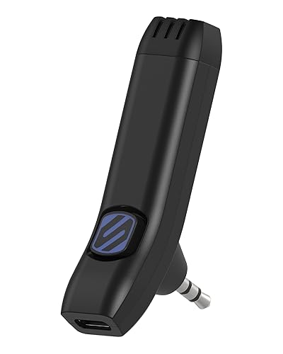 Scosche BTAXS3 Hands-Free Audio Kit, Bluetooth Receiver for Car Stereo with Noise Cancellation, 3.5mm AUX Bluetooth Adapter for Car Radio, Compatible