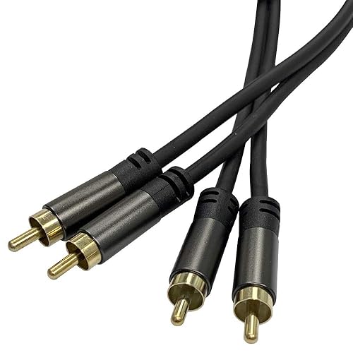 Seismic Audio - SA-2RM0203 - Premium 2 Channel 3 Foot RCA Male to RCA Male Audio Cable for Amps, Home Theater, Digital and Analog Compatitble Cord