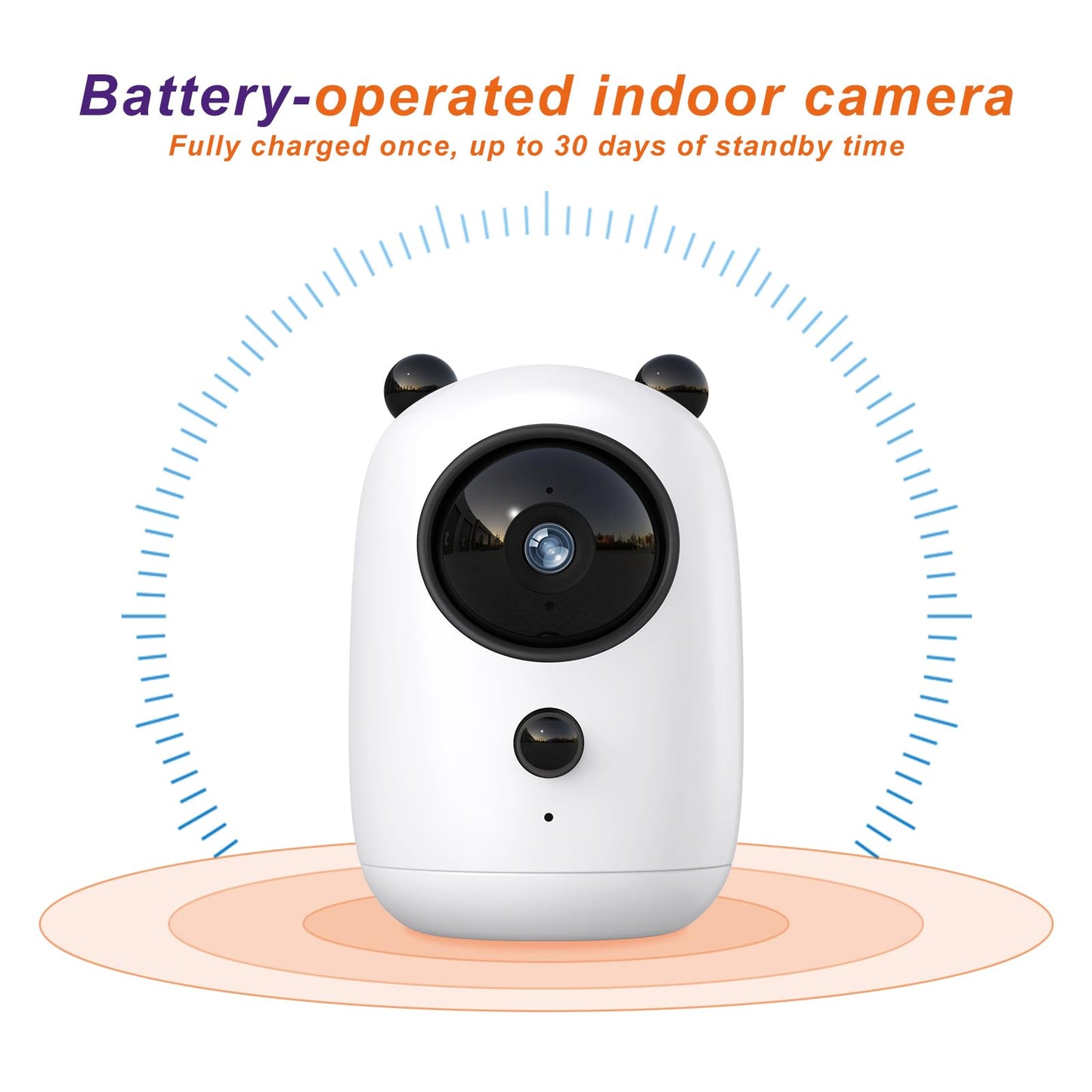 4MP 2K Security Camera Wireless 2.4GHz WiFi Indoor Cameras for Home Security Indoor Camera for Baby/Pet/Elder 2 Way Audio Night Vision Compatible
