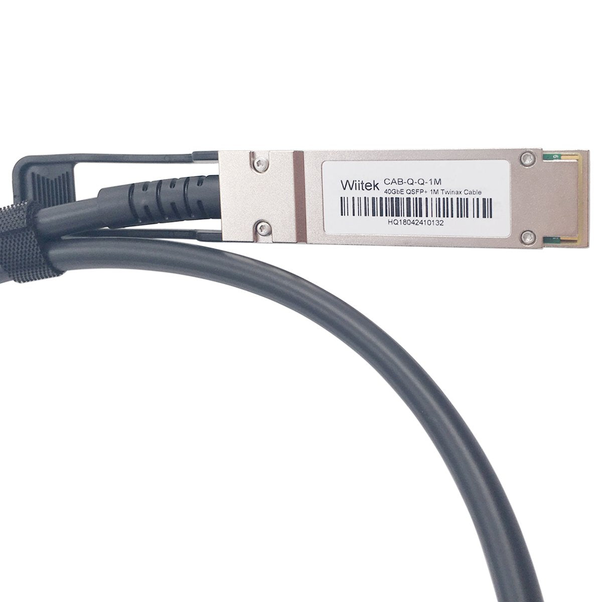 Wiitek 1M QSFP+ DAC Twinax Networking Cable, 40GbE QSFP+ Direct Attached Copper Cable, 30AWG Black, for Arista CAB-Q-Q-1M