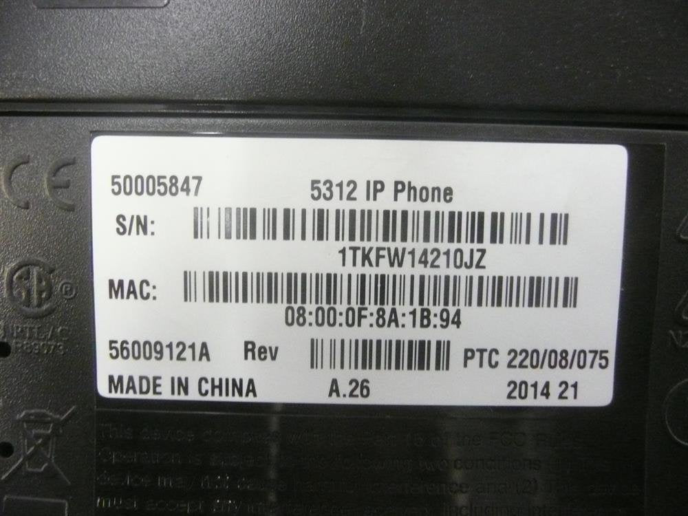 Mitel 5312 IP Phone (50005847)