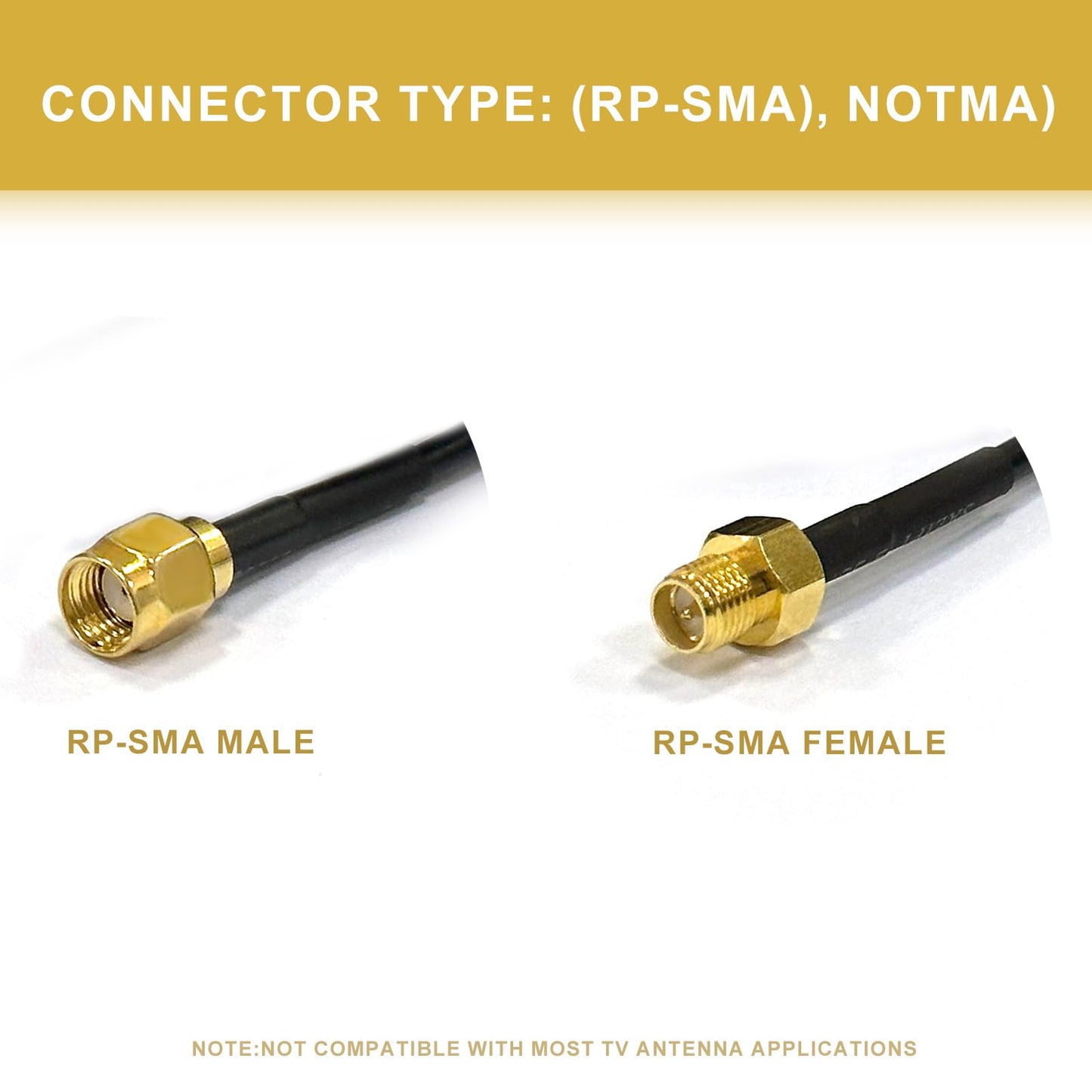 COSMIC WING WiFi Antenna Extension Cable 2-Pack RP-SMA Male to RP-SMA Female Bulkhead Mount RG174 Cable 3m 10 feet for WiFi Router Security IP Camera