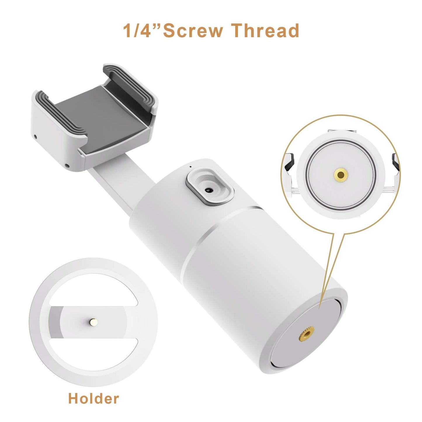 Auto Tracking Phone Holder,360° Rotation Face Body Track Mount,Tracking Tripod for Vlog Shooting Live Streaming,Build-in Battery,No APP