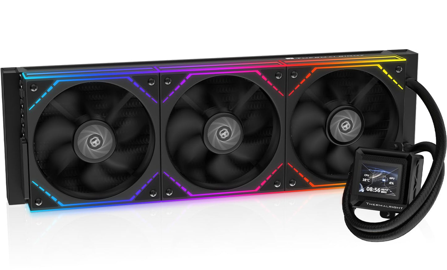 Thermalright FW360 SE ARGB V2 360mm AIO Liquid CPU Cooler, 2" LCD Screen, 3 x TL-M12Q 120mm PWM Daisy-Chain Fans, for AMD AM4/AM5 and Intel