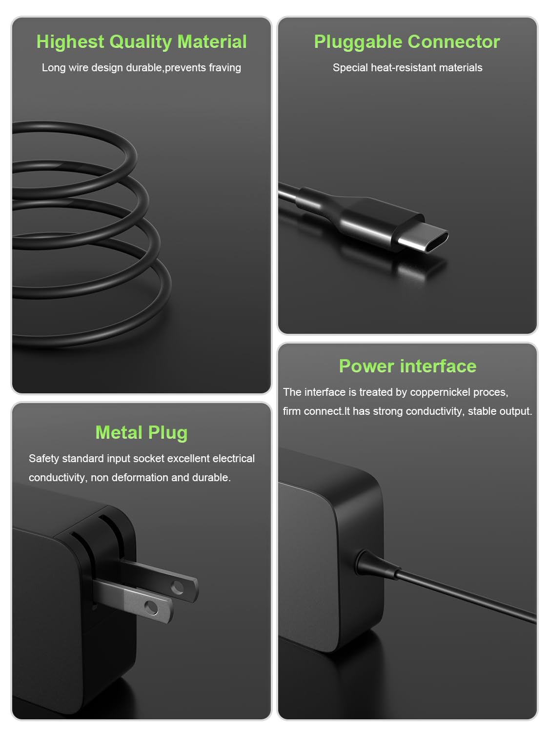 PowerPortnerLink 65W USB C Charger Compatible with ASUS ROG Xbox Ally X R1 Z1, Steam Deck, Legion Go S, Switch/Lite/OLED/Switch2/ MSI Claw/Logitech G…