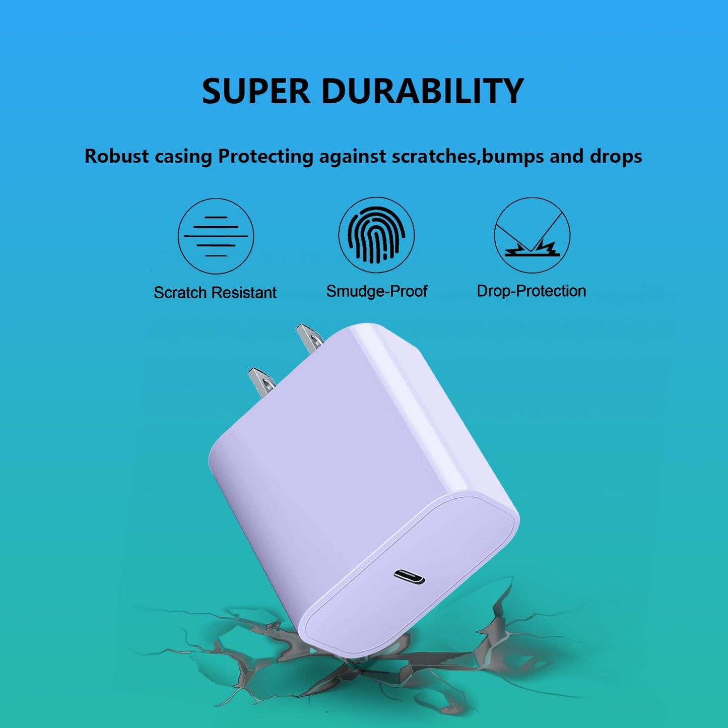 Fast USB-C Charger Block 20W for iPhone 17/16/15 Charger, Apple Watch/iWatch Series Ultra/11/10/9/8/7/6/SE/SE2/SE 3, Type-C PD Fast Charging USBC