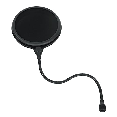 Gator Frameworks Split Level Double Layered Pop Filter with Attachment Clamp; Fits Most Standard Microphone Stands (GM-POP FILTER)