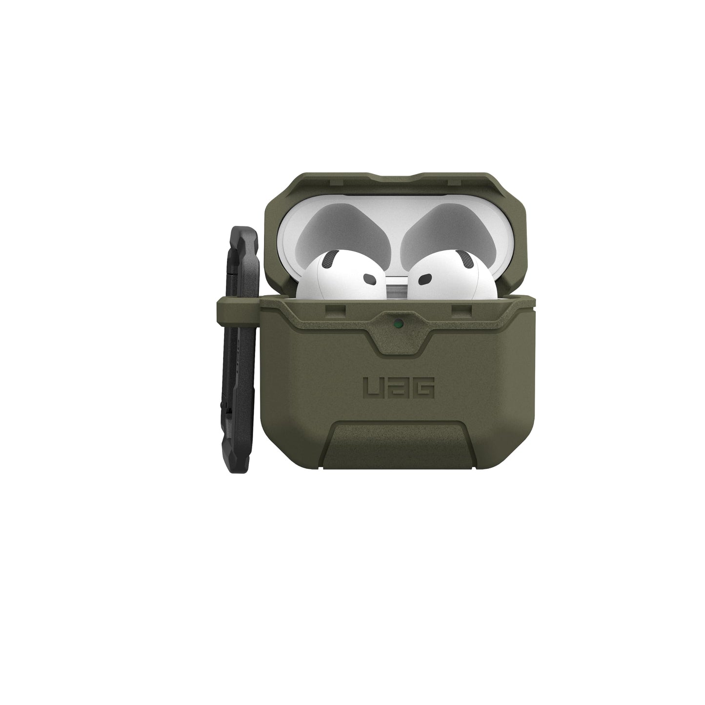 URBAN ARMOR GEAR UAG Designed for AirPods 4th Gen Case Scout, Rugged Military Grade Drop Proof Protective Cover with Detachable Carabiner Clip