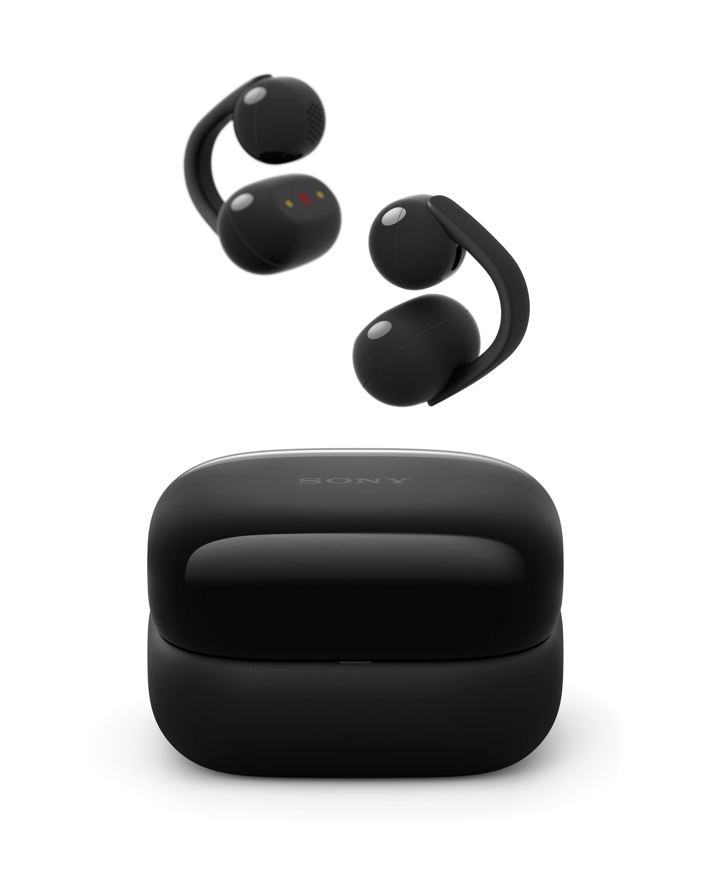 SONY WFLC900/B Headphones LinkBuds Clip Open-Ear Truly Wireless Earbuds, Comfortable & Secure Fit, Lightweight Clip-On Design (Renewed)