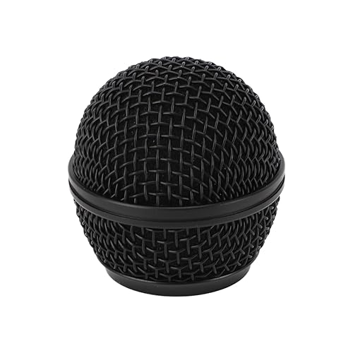Kodrily Mic Grille Replacement, Metal Microphone Grille Ball with Inner Foam, Microphone Ball Mesh Grill Parts for SM58 SM58S SM58LC BETA58 BETA58A SA