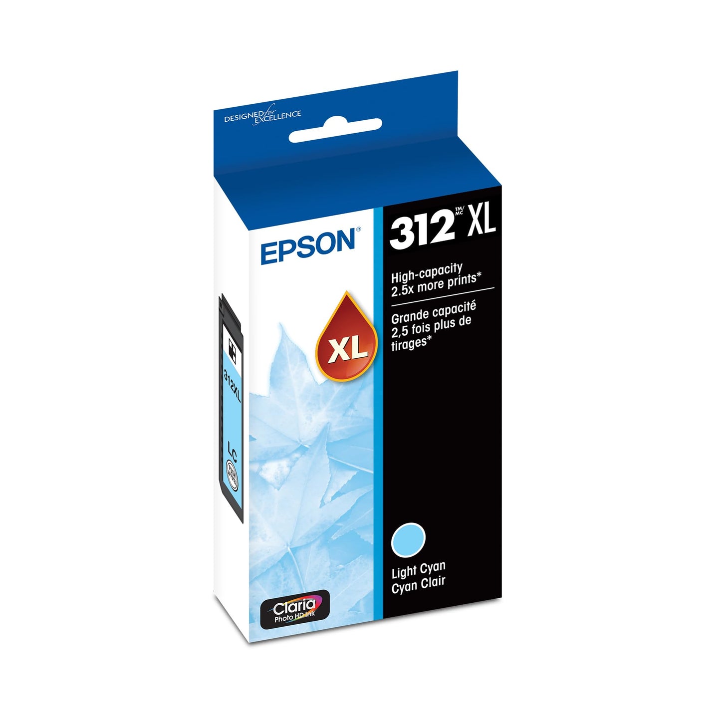 EPSON 312 Claria Photo HD Ink High Capacity Light Cyan Cartridge (T312XL520-S) Works with Expression XP-8500, 8600, 8700, 15000