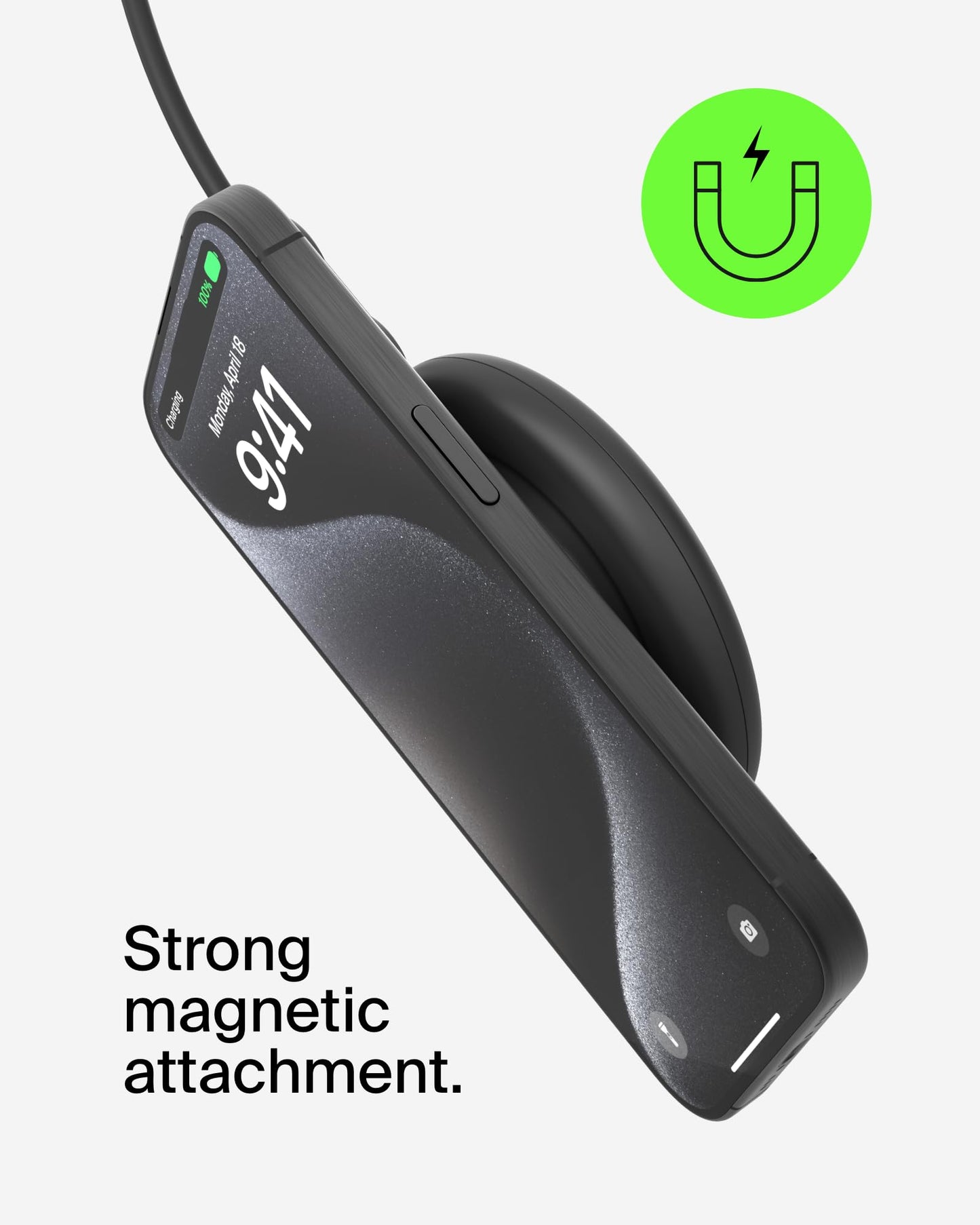 Belkin Magnetic Wireless Charging Pad 15W - MagSafe-Compatible Qi2-Certified Wireless Charging Station, iPhone Charger for Apple iPhone 16, 15, 14