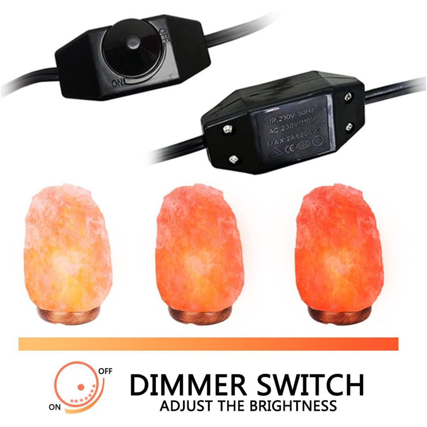 Himalayan Salt Lamp Cord, with Dimmer Switch ,Christmas Bulb,Salt Lamp Cord with Dimmer Control and Base Assembly,5 Feet ,E12 Base for Himalayan Salt
