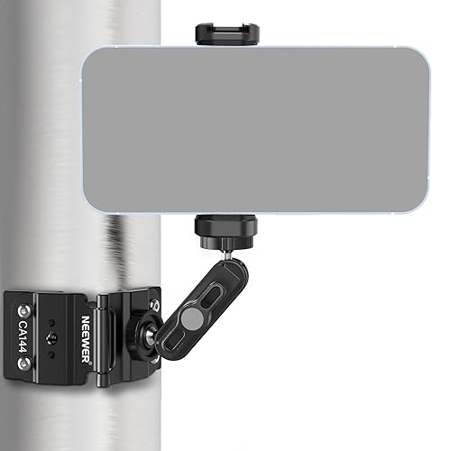 NEEWER Magnetic Fence Mount Compatible with Mevo Start Pocket Radar GoPro Insta360 DJI, Dual Mounting Kit Compatible with Gamechanger App for Baseball