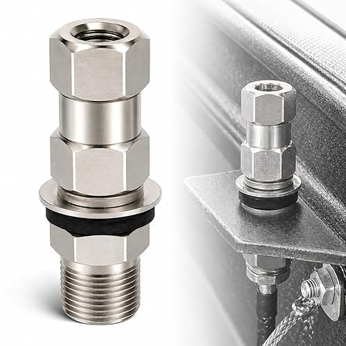Heavy Duty SO-239 CB Antenna Stud Mount - 3/8" x 24 Thread Adapter, Universal 1/2" Hole Mount, CB Radio Antenna Connector for Trucks, Semis & Off-Road