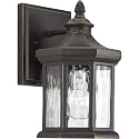 Progress Lighting Edition Collection 1-Light Water Glass Traditional Outdoor Small Wall Lantern Light Antique Bronze