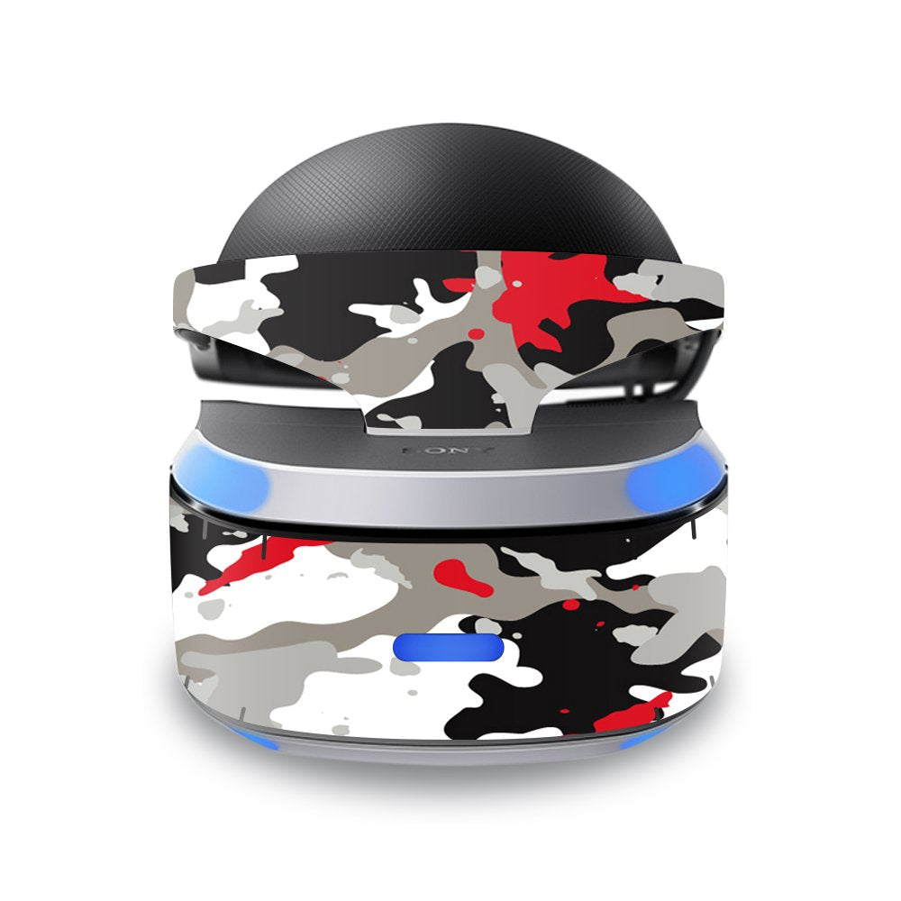 MightySkins Skin Compatible with Sony Playstation VR wrap Cover Sticker Skins Red Camo