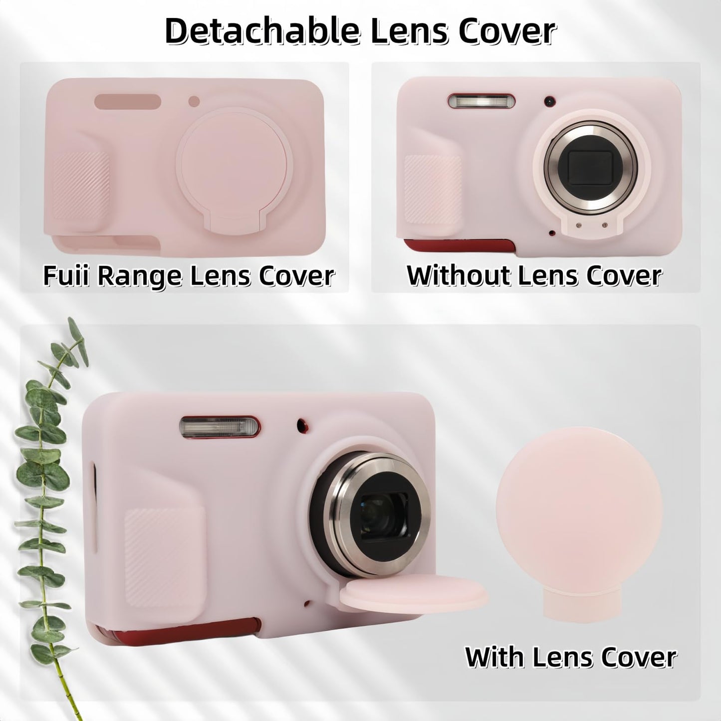 SZHSYJY Case for Kodak PIXPRO FZ55,FZ55 accessories,Soft Silicone Protective Case Removable Lens Cover,Comes with 2 Screen Protectors and 1 Wrist