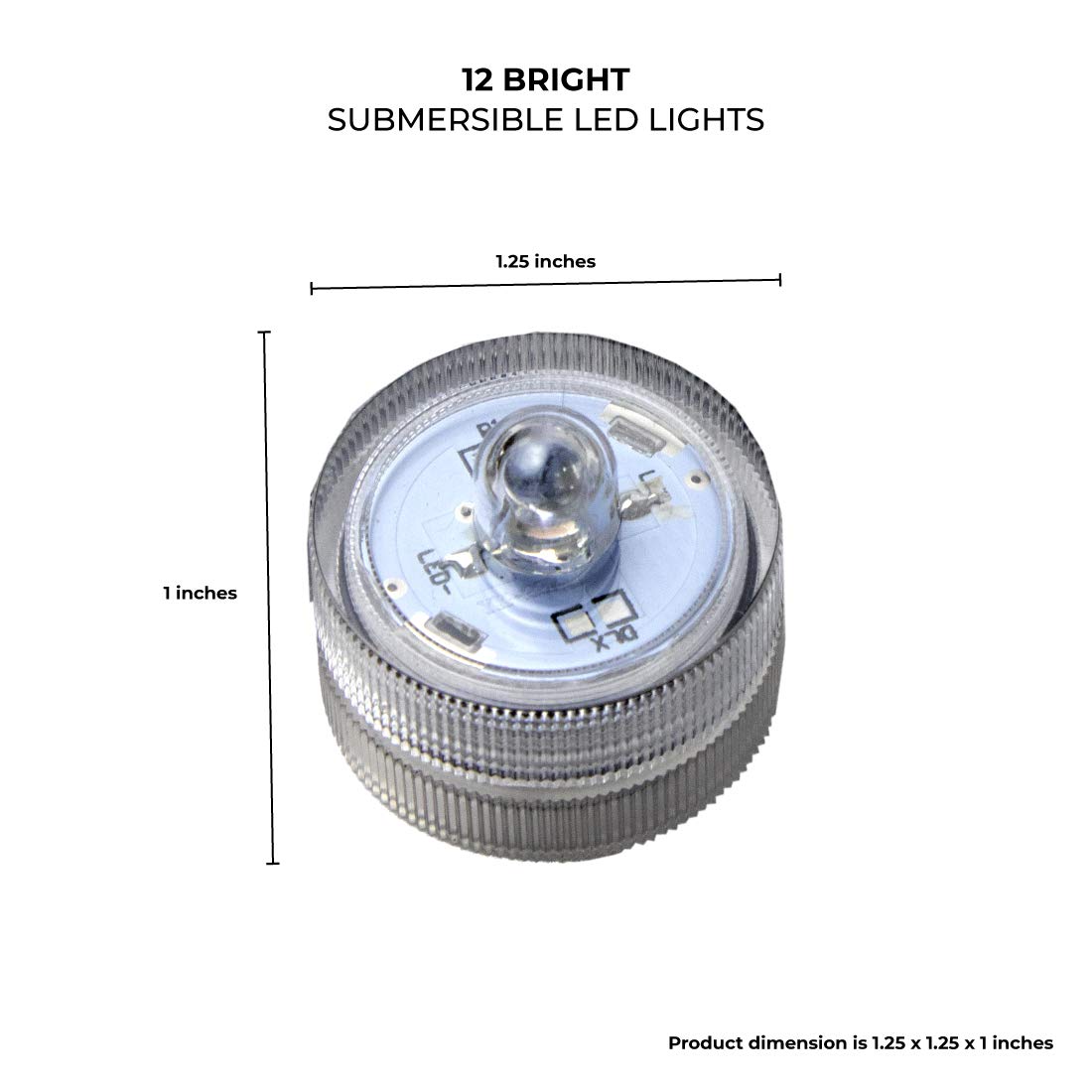LumaBase Submersible Battery Operated LED Lights, Pink - Set of 12