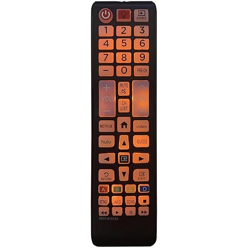 BN59-01315A Universal Backlit Remote Control for Samsung TV Remote Replacement All Samsung Smart TV, LED, LCD, HDTV, 3D, Series TV