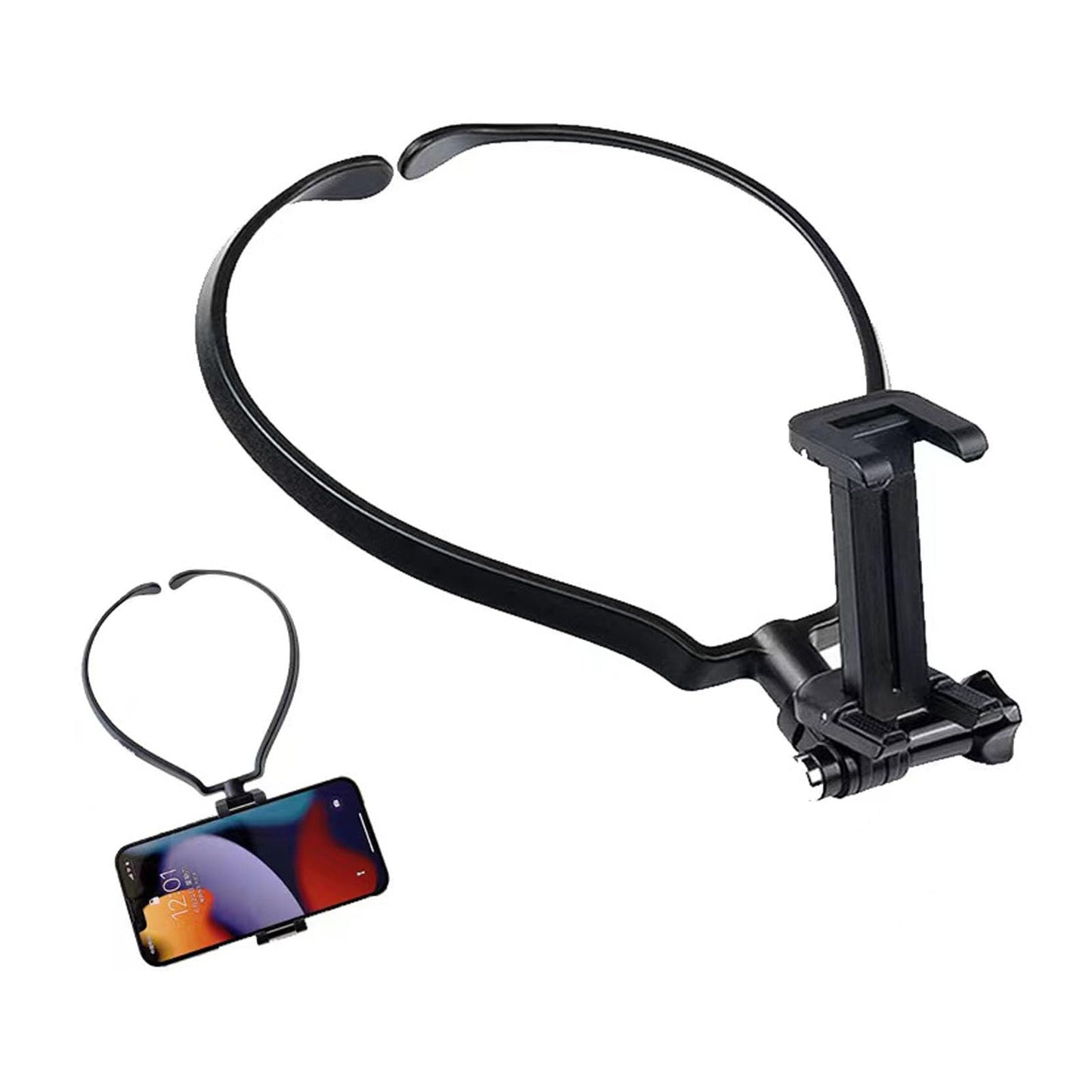 Neck Mount Necklace POV Action Camera Phone Holder Lanyard Strap for GoPro 12 11 10 9 Insta 360 Ace Pro DJI Osmo Action 4 3 AKASO Brave iPhone 15 14